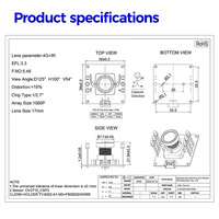 Module de caméra Plug&Play Hampo 003-0353-b avec capteur OV2710 2MP HD 30fps MJPG/YUV, vision nocturne IR à mise au point fixe, support OEM/ODM usine