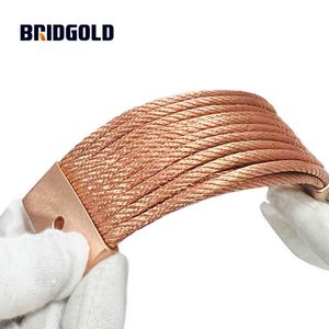Busbar Đồng linh hoạt bện đồng dây đai nhiệt đồng dẫn điện <span class=keywords><strong>Flex</strong></span> liên kết Trần phẳng bện đồng dây đeo mặt đất cho hàng không vũ trụ - Product Image 2