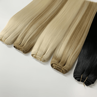 Extensions de cheveux humains Remy à double trame, cuticules intactes, blondes européennes, Starose Qingdao, teintes à la machine