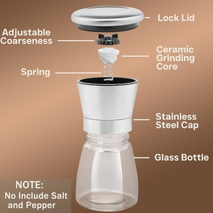 Molinillo de Especias de Alta Gama con Cuchillas de Cerámica, Acero Inoxidable Pulido y Grosor Ajustable - Product Image 2