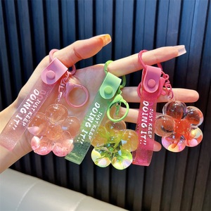 Lilangda liquide coulant sable séché fleur sac pendentif voiture porte-clés petit cadeau en gros huile fleur porte-clés - Product Image 2