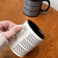 11oz Mug kopi keramik hitam lucu kreatif Mug sublimasi ramah lingkungan