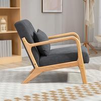 Fauteuil en velours et bois, style moderne et nordique, de luxe, pour salon, restaurant, café, hôtel, fauteuil d'appoint
