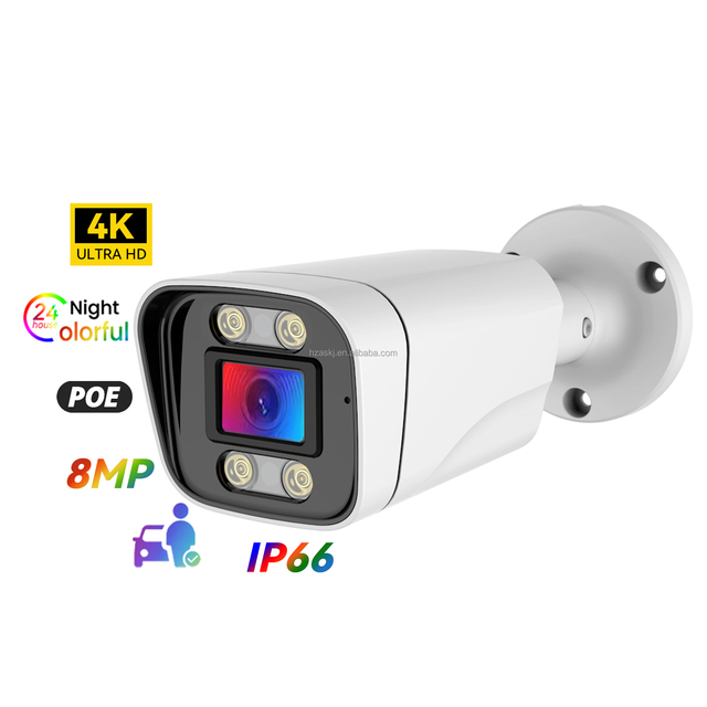 HIK Compatible 8MP 4K IP66 Wide Angle Bullet Camera Outdoor IP POE CCTV Smart Detection Infrared Full Color CMOS