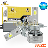 BB2222 Phare LED Auto H7 H11 H4 Boîtier Rouge Super Lumineux Conduite Sûre Dissipation Thermique pour Voiture Camion SUV Van Export