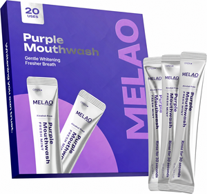 Enjuague Bucal Breath Fresh Mint Purple para Blanqueamiento Dental, Sin Peróxido, Sin Alcohol, Saludable para las Encías, Corrector de Color, en Sobres - Product Image 1
