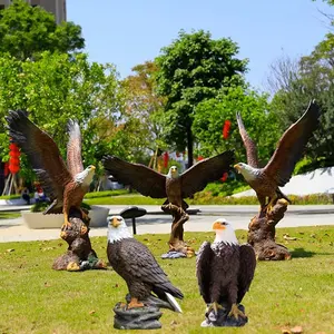 Moldes de estatua de jardín de animales grandes al por mayor, molde de estatua de águila de hormigón de tamaño real, estatua de varios animales de la jungla, molde de León de hormigón