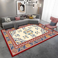 Tapis moderne en polyester pelucheux, fabriqué à la machine, à motifs floraux, pour salon