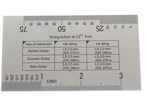 Juego de Herramientas de acero inoxidable para guitarra, cuerda de guitarra, acción, regla de traste de guitarra con logotipo personalizado - Product Image 3