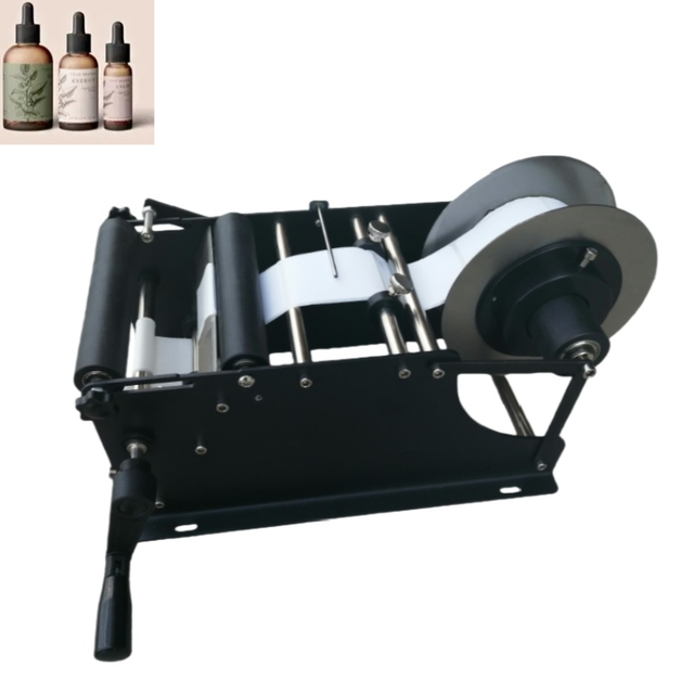 Manual Round Bottle Labeling Machine with for Report for Metal Containers Portable Design Easy to Operate