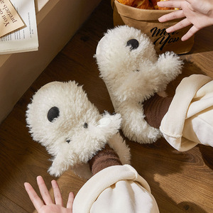 2024 mignon en peluche <span class=keywords><strong>chien</strong></span> coton pantoufles femme hiver maison intérieur fond épais ménage Couple <span class=keywords><strong>chaleur</strong></span> - Product Image 4