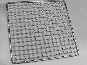 BBQ Grill Net Stainless Steel 304 Mesh BBQ Grill Grate Grid Wire Rack Cooking For Chicken Replacement Net Barbecue Wire Mesh