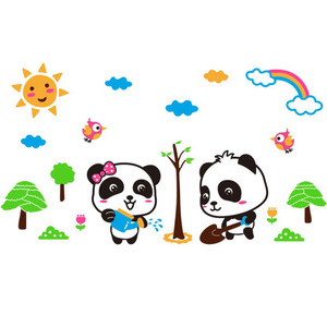 Chambre des enfants 3d dessin animé <span class=keywords><strong>panda</strong></span> sticker mural acrylique - Product Image 5
