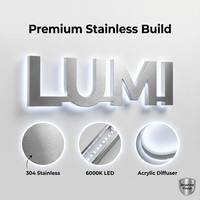 Vente en gros d'usine, logo d'entreprise personnalisé, lettres en métal 3D, enseigne en métal LED, enseigne lumineuse LED, panneau publicitaire LED