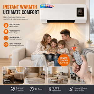 Hot Selling Conditioner Wall Mounted Dual Fan Intelligent Temperature Control for Bathroom <b>Smart</b> <b>Home</b> Products OMGO-260 - Product Image 3