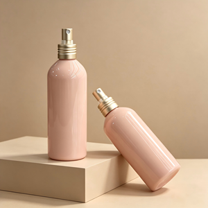 Botella de Spray Rosa de Plástico de Lujo en Stock con Bomba de Pulverización Fina Dorada Mate para Tónico Hidratante, Envase Cosmético a Prueba de Fugas - Product Image 2
