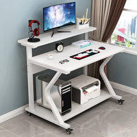 Bureau à domicile petits bureaux d'ordinateur amovibles avec étagère pour moniteur table d'écriture d'étude en bois pour étudiants mini table d'ordinateur portable d'angle