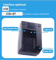 Printer Mini portabel harga ekonomi USB 58mm murah Printer termal