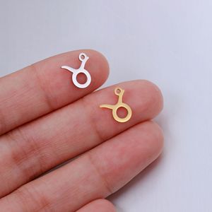 Nuevos Colgantes de Acero Inoxidable Chapados en Oro y Plata con Signos <span class=keywords><strong>del</strong></span> Zodiaco, 12 Dijes de Signos <span class=keywords><strong>del</strong></span> Zodiaco para Joyería, Collares y Pulseras - Product Image 5