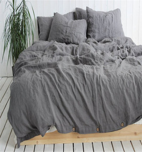 100% Lin Pur Lin Tissu de Couette Linge De Lit Housse de couette Ensemble - Product Image 1