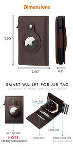 Cartera Minimalista RFID Pop-up para Hombre, de Aluminio, con Espacio para AirTag, Tarjetero Triple, Bolsillo con Cremallera para Monedas <span class=keywords><strong>y</strong></span> 2 Ventanas Transparentes para Tarjetas - Product Image 3