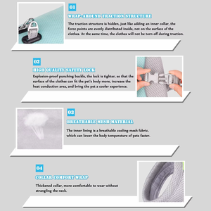 Rompi Anjing Pelindung yang Dapat Disesuaikan dengan Klip Tali di Belakang & Depan, Harness Jaring Bernapas dengan Pegangan Kontrol yang Mudah - Product Image 3