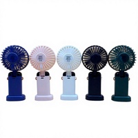 Mini ventilateur de voiture portable en plastique écologique, rechargeable par USB, pliable, à cinq pales et cinq vitesses, vente en gros