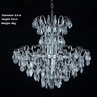 Décoration et fournitures de mariage : Lustre très vendu, lampe suspendue de haute qualité, décoration de plafond européenne de luxe, candélabre de mariage, lustre en cristal