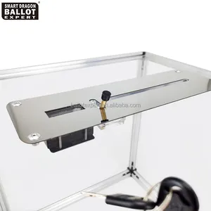 Marco metálico plegable acrílico caja de votación con cerradura