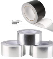Ruban adhésif en aluminium noir imperméable et résistant à l'eau, activé par l'eau, pour conduits de climatisation (ventilation, chauffage, air conditionné) - Vente en gros