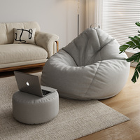 Ensemble de canapés poufs de style japonais et chinois moderne, canapé pouf compressible avec rembourrage en billes, idéal pour salon et appartement