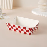 Boîte d'emballage alimentaire en carton pour expédition transfrontalière, jetable, pour repas, pop-corn et frites, de qualité alimentaire, dégradable, forme carrée, disponible en stock