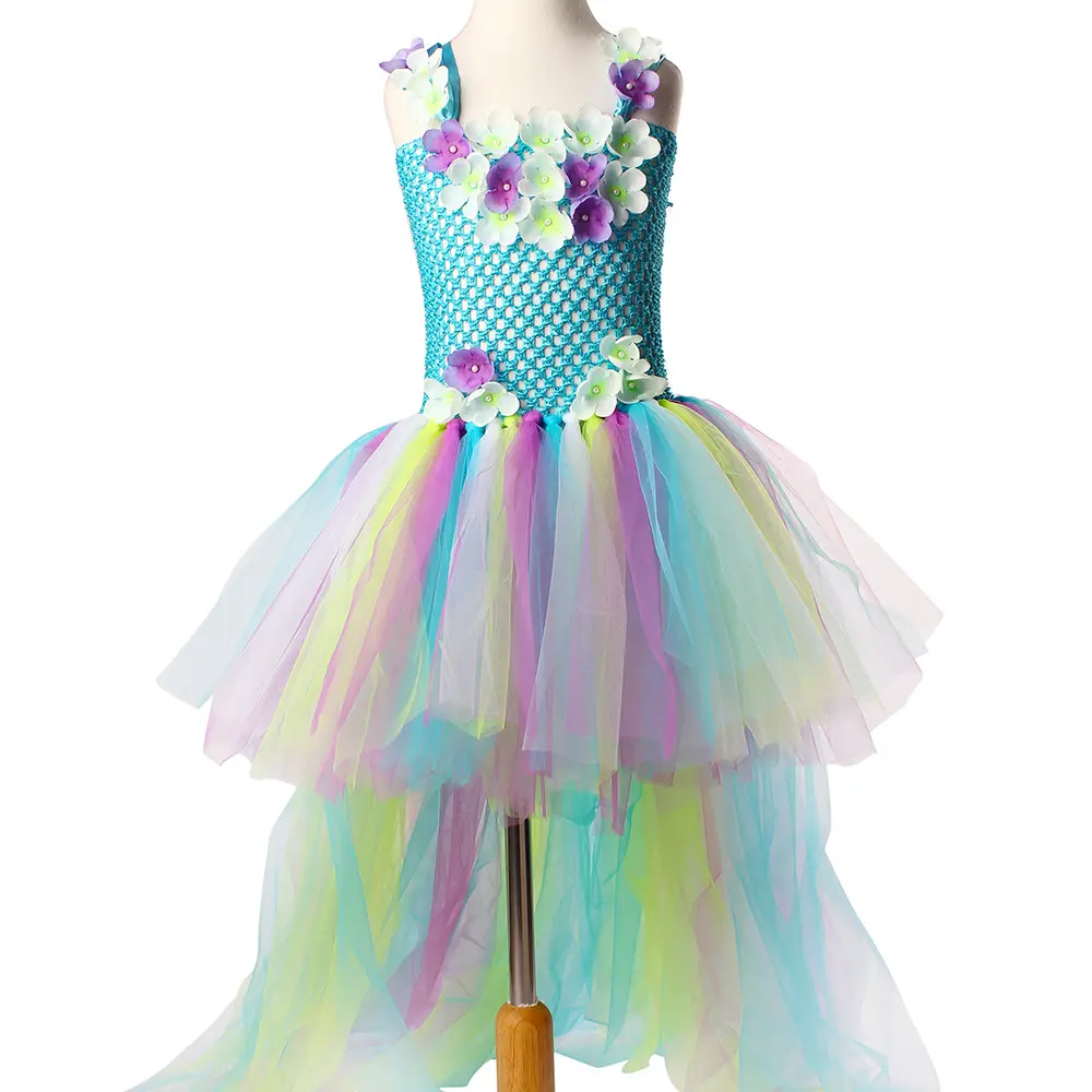 핫 세일 예쁜 각도 코스프레 다채로운 꽃 드레스 의상 버블 스커트 액세서리 할로윈 아이