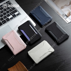 TILONSTAR TVW121, nuevo estuche portátil de tela Oxford de cuero de primera calidad para tarjetas de visita, tarjetero inteligente con bloqueo RFID para hombres y mujeres - Product Image 6