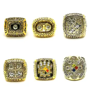 6pc套装1974-2008匹兹堡钢人冠军戒指NFL冠军戒指