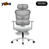 Chaise ergonomique avec repose-pieds, appui-tête réglable et accoudoirs 4D, base à double poignée 4 positions, soutien lombaire – Fabrication OEM/ODM