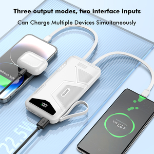 2025 xu hướng mới nhà máy 22.5W ngân hàng điện 10000mAh sạc nhanh pin bên ngoài sạc di động Powerbank với cáp - Product Image 5