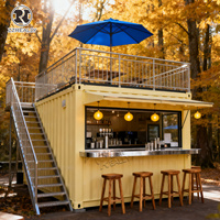 Kiosque de restauration rapide moderne, bar, conteneur, restaurant, conteneur d'expédition, café-bar, design avec équipement de cuisine
