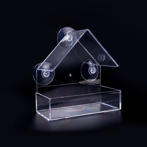 Ventosa transparente colgante colibrí acrílico comedero para pájaros salvajes ventana exterior comedero para pájaros y <span class=keywords><strong>bebedero</strong></span> - Product Image 4