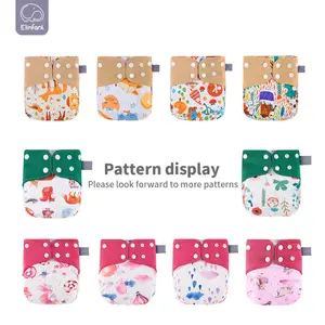 Elinfant Nappies Washable Reusable Pocket Custom Baby Diapers Wholesale 4pcs/pack Cloth Diaper With Insert