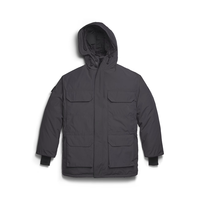 Parka d'hiver pour homme, imperméable, chaude, à capuche, veste utilitaire, multi-poches, coupe-vent, isolée, longue, décontractée, robuste, pour l'extérieur