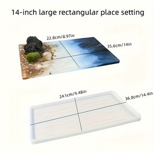 Moldes <span class=keywords><strong>de</strong></span> silicona grandes reutilizables para mesas <span class=keywords><strong>de</strong></span> resina epoxi <span class=keywords><strong>de</strong></span> curado en caliente, arte en resina, platos/bandejas únicos, mesas <span class=keywords><strong>de</strong></span> centro <span class=keywords><strong>de</strong></span> madera MODELO - Product Image 2