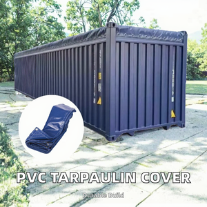 Сертифицированный ISO огнестойкий ПВХ контейнер брезент крышка 620gsm Водонепроницаемая синяя виниловая ткань для 20-футовых 40-футовых транспортных контейнеров - Product Image 4
