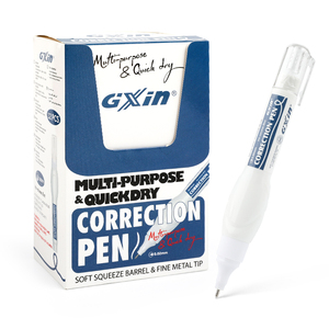 Juego <span class=keywords><strong>de</strong></span> bolígrafos correctores <span class=keywords><strong>de</strong></span> secado rápido Gxin G-F0101, diseño original, 8 ml, suaves, aptos para estudiantes, con punta metálica. - Product Image 1