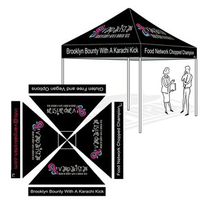 Thiết kế miễn phí kích thước tùy chỉnh 300D/600D Oxford bật lên Lều tán với in kỹ thuật số và độ phân giải cao cho các sự kiện - Product Image 3