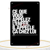 Touche Moi Pas Don't Touch Me – Plaque en métal vintage avec slogan français amusant, couleur de fond personnalisable, pour la décoration de la maison ou du bar