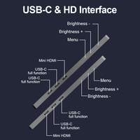 Monitor Portátil de Doble Pantalla de 15.6 Pulgadas para Ordenes al por Mayor, Extensor de Pantalla USB C para Laptop, Monitor Triple Plug & Play para Gamers