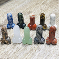 Dildo de Cristal de Cuarzo Rosa Natural al por Mayor, Varita de Piedras Curativas Talladas a Mano, Artesanía de Pene para Colgante o Regalo