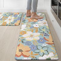 Tapis de cuisine modernes en PVC CR, 2 pièces, rembourrés, anti-fatigue, imperméables, lavables, adaptés aux animaux domestiques, réversibles, antimicrobiens