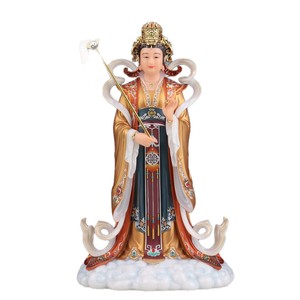Statue Artigianali Incise a Tema Buddista in Giada Bianca Bixia Yuanjun, Raffiguranti <span class=keywords><strong>l</strong></span>'Imperatrice e la Madama di Taishan, Ornamenti Sacri per <span class=keywords><strong>l</strong></span>'Ingresso di Casa - Product Image 4